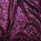 Purple QUINCY Sequin Fabric on Mesh Material Fabric by the Yard - 52 Inch Wide