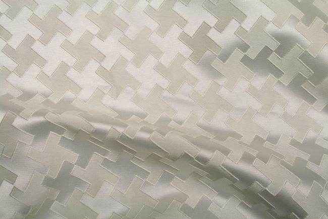 white-1 RATTLE Jacquard Fabric by the Yard - 58 Inch Wide
