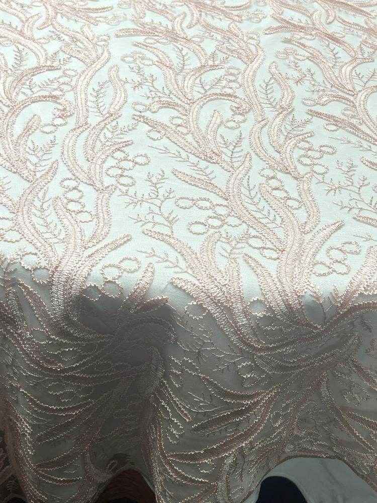pink-1 RODEO Lace Fabric by the Yard - 54 Inch Wide