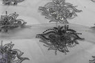 grey ROUNDAROSE Lace Fabric by the Yard - 54 Inch Wide