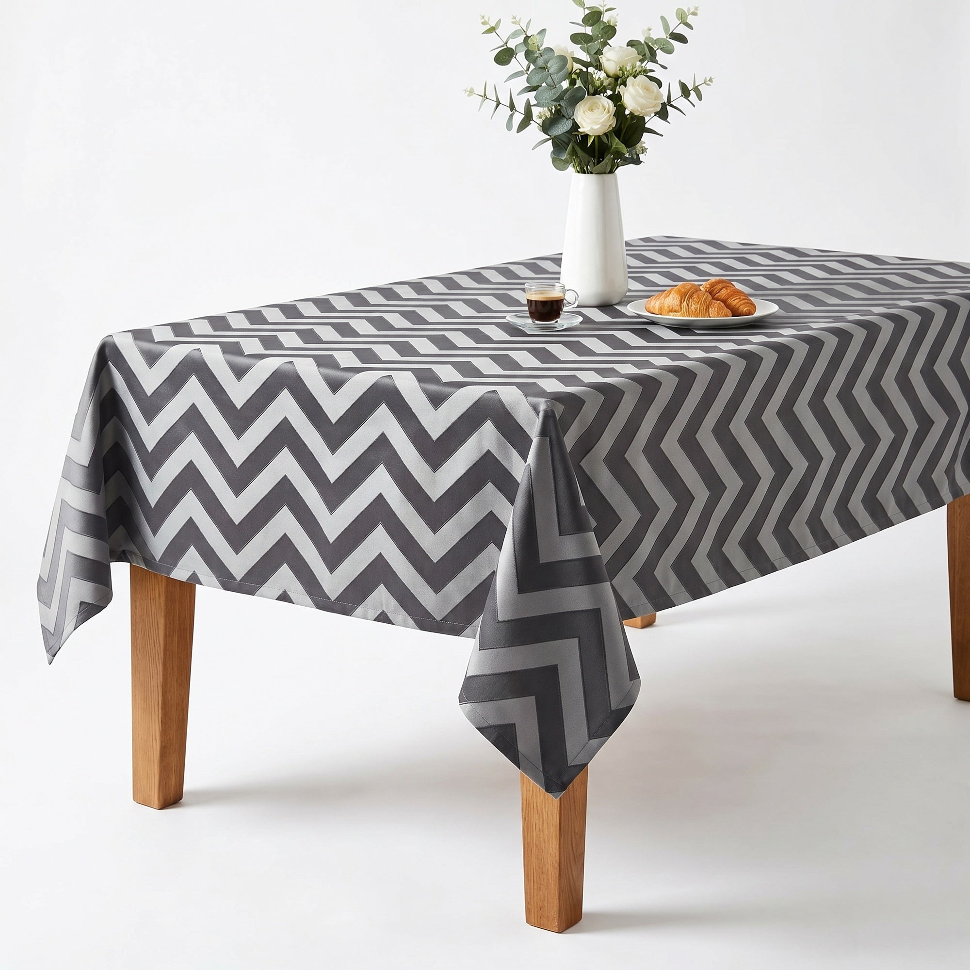 Rella Charcoal Tablecloth