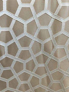 taupe SAPPHIRE Jacquard Fabric by the Yard - 118 Inch Wide