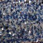 French Blue Stretch Velvet Sequin Fabric by the Yard - 48 Inch Wide