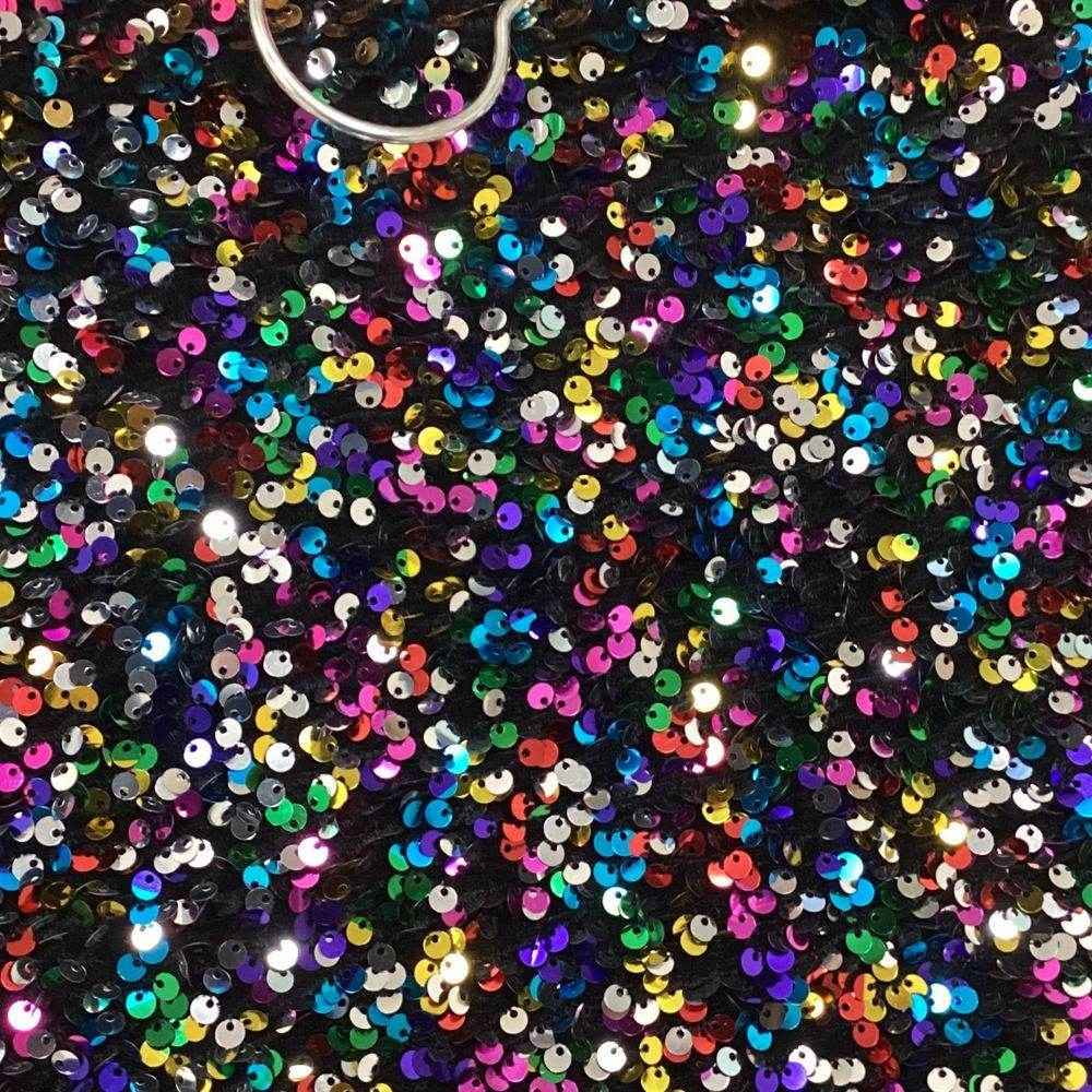 Multi Royal Stretch Velvet Sequin Fabric by the Yard - 48 Inch Wide