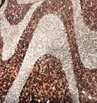 Blush/White Selectra Waves Stretch Velvet Sequin Fabric by the Yard - 48 Inch Wide