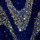 Navy/Silver Selectra Waves Stretch Velvet Sequin Fabric by the Yard - 48 Inch Wide