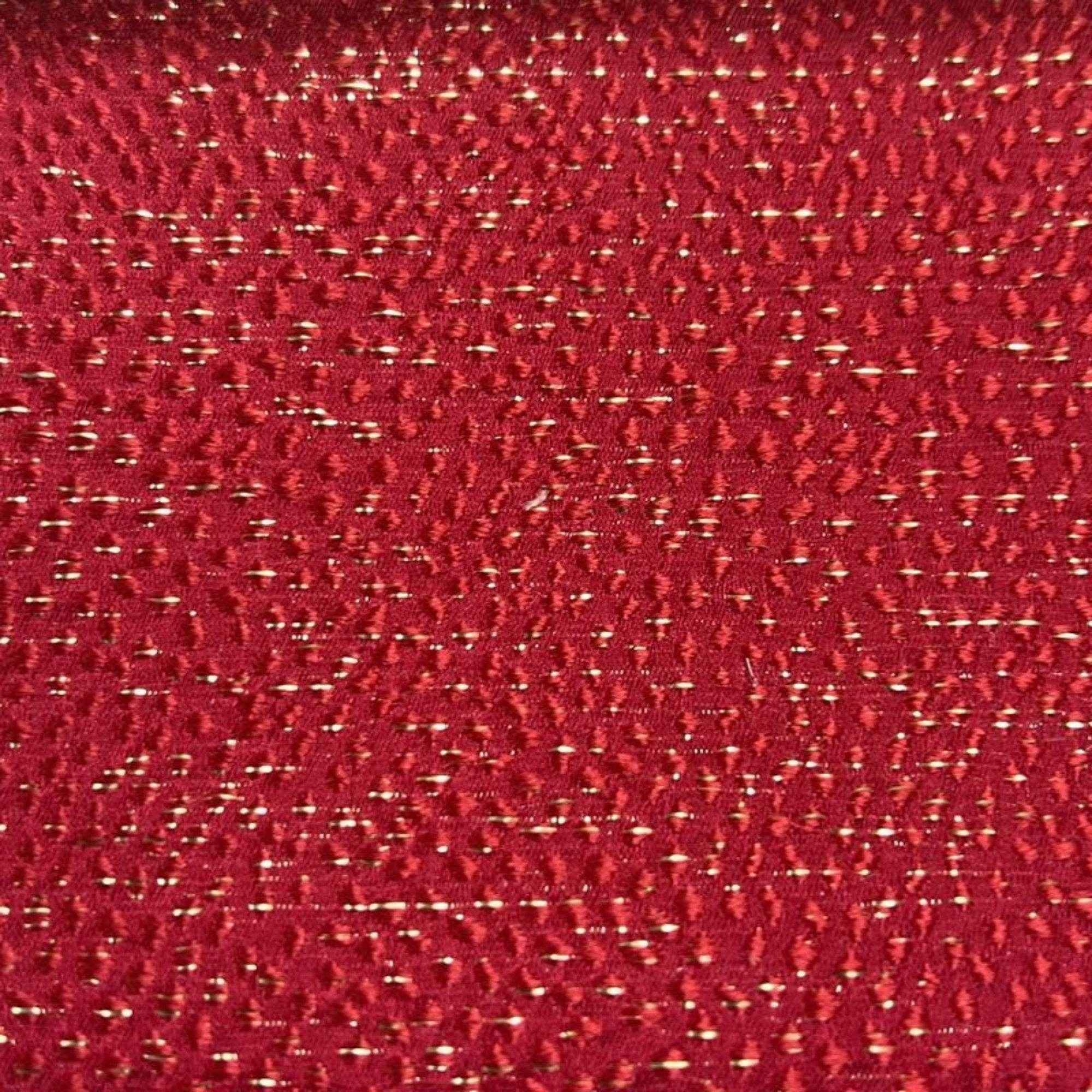 Red Sparkle Metallic Jacquard Fabric by the Yard - 115 Inch Wide