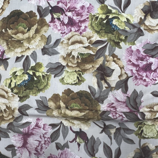 SPRING GARDEN Floral Digital Print | Tablecloth - Gold/Lilac