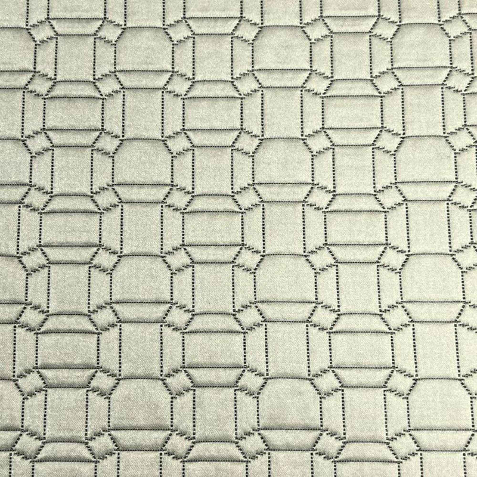 Champagne Square Jacquard Fabric by the Yard - 115 Inch Wide