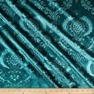 Seafoam Brocade Damask Velvet Fabric by the Yard - 58 Inch Wide