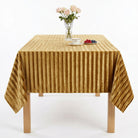 Shadow Stripe Gold Tablecloth