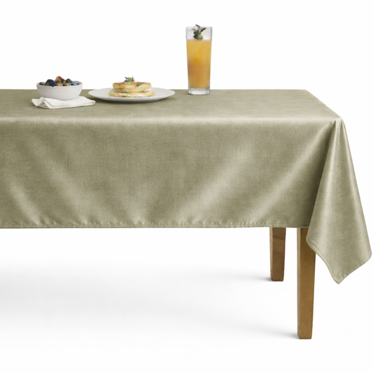 Shiny Velvet  Tablecloth-Soft Green