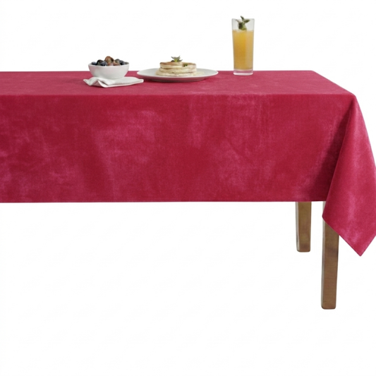 Shiny Velvet Tablecloth  - Fucshia