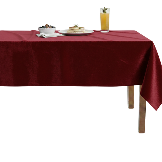 Shiny Velvet  Tablecloth - Wine