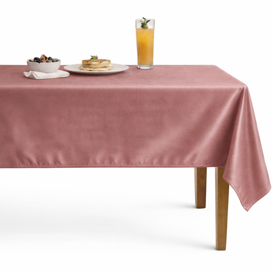 Shiny Velvet Tablecloth - Begonia