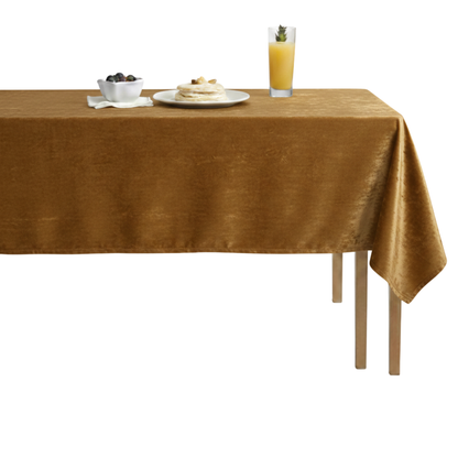 Shiny Velvet Tablecloth - Copper