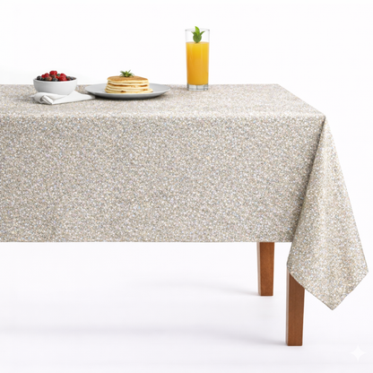 Silver Beacon Metallic Jacquard Tablecloth