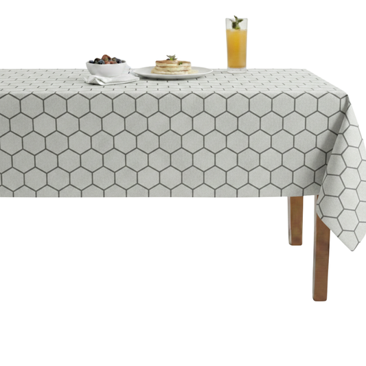 Gastonia Jacquard Tablecloth - Silver