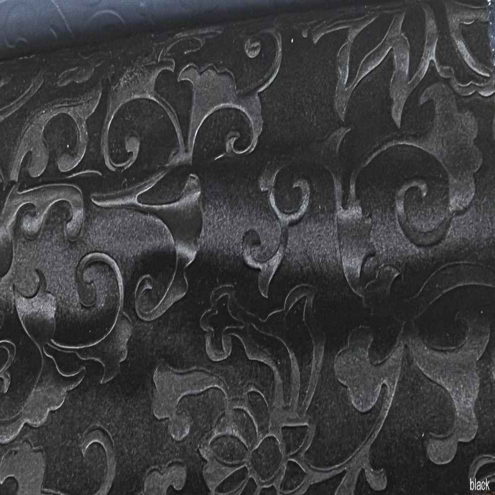 Black Vails Brocade Velvet - Custom Tablecloths