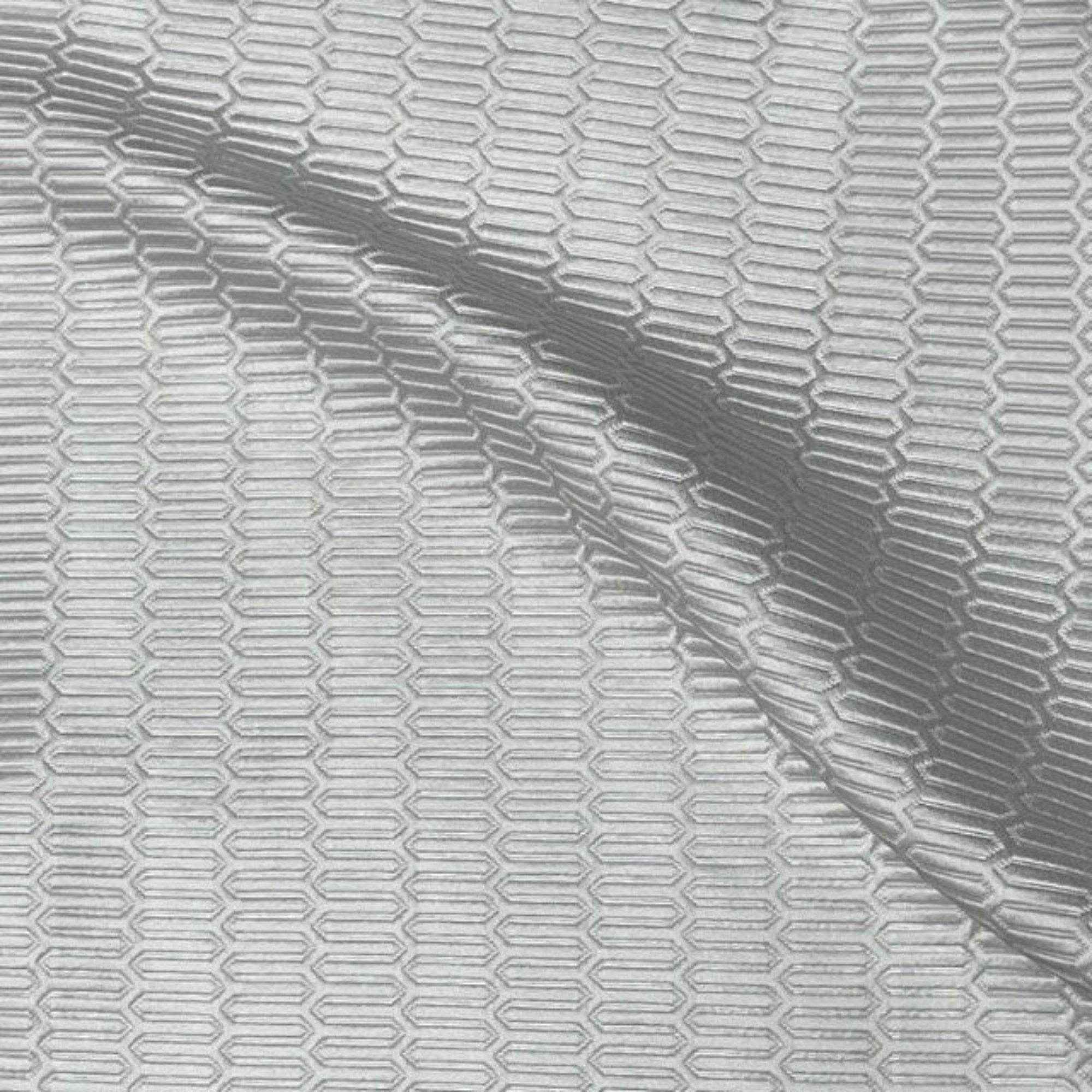 Off White Track Jacquard Fabric by the Yard - 115 Inch Wide