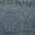 Navy/Gold Treasure Jacquard Fabric by the Yard - 115 Inch Wide