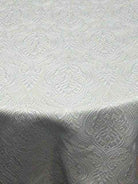 Off White Treasure Jacquard Fabric by the Yard - 115 Inch Wide