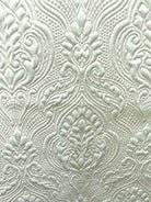 Off White Treasure Jacquard Fabric by the Yard - 115 Inch Wide
