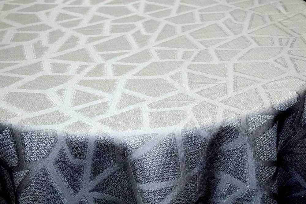 Crystal Triangle Metallic Jacquard Fabric by the Yard - 58 Inch Wide