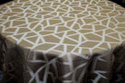 Gold Triangle Metallic Jacquard Fabric by the Yard - 58 Inch Wide
