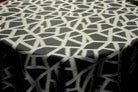 Midnight Triangle Metallic Jacquard Fabric by the Yard - 58 Inch Wide