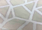 White Triangle Metallic Jacquard Fabric by the Yard - 58 Inch Wide