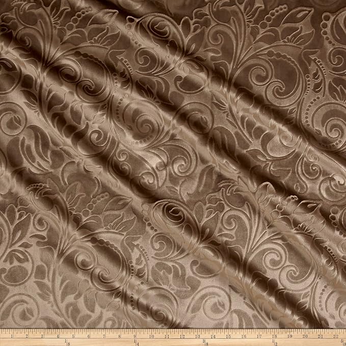 Brocade Scroll Velvet Fabric