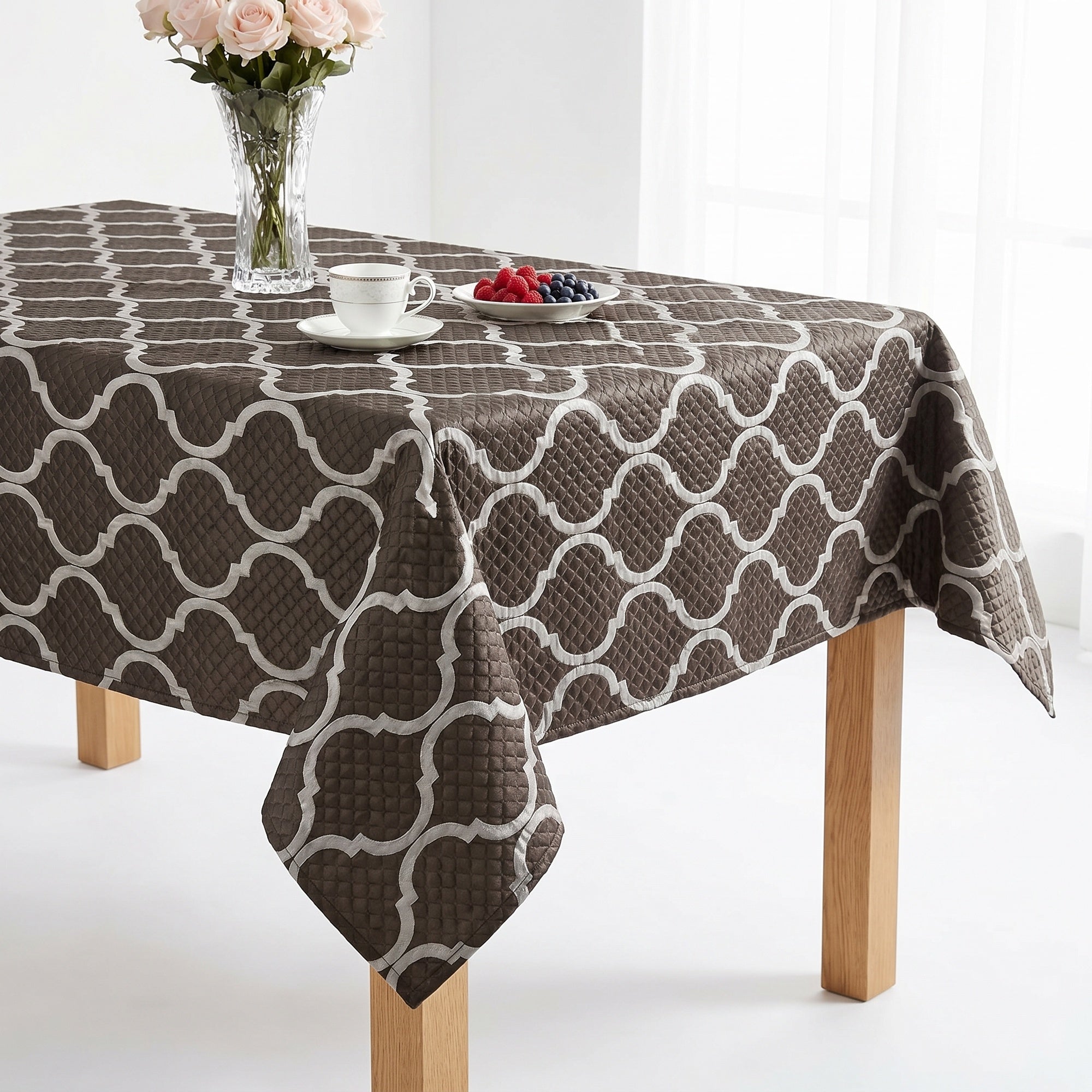 Times_Around Chocolate Tablecloth