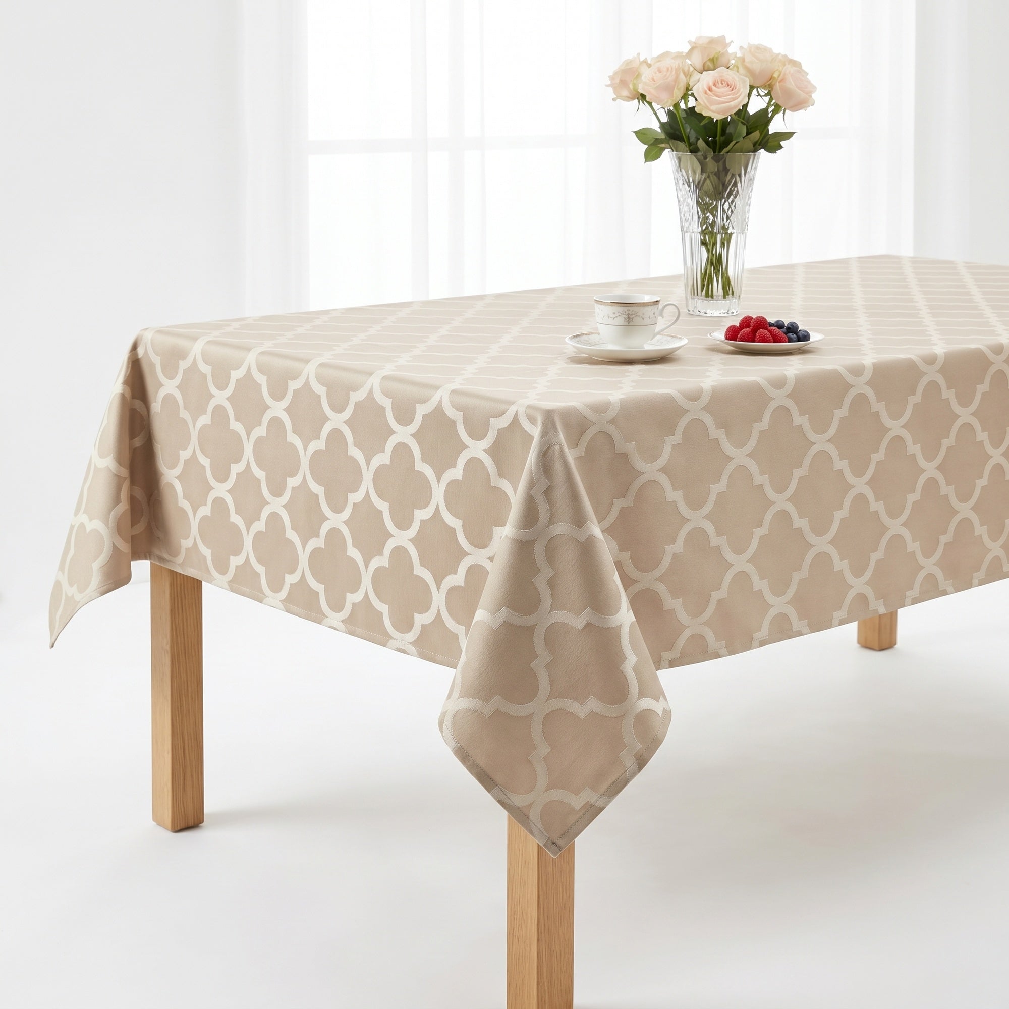 Times Around Mocha Tablecloth