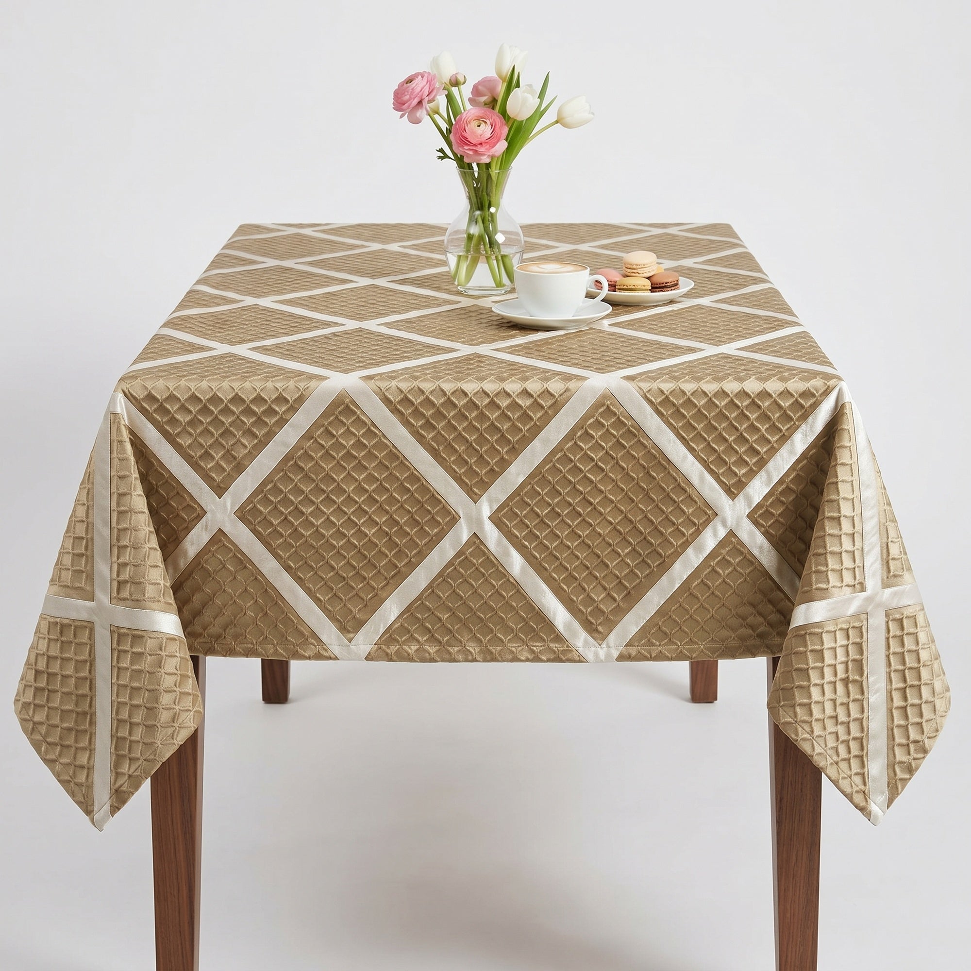 Times Square Taupe Tablecloth