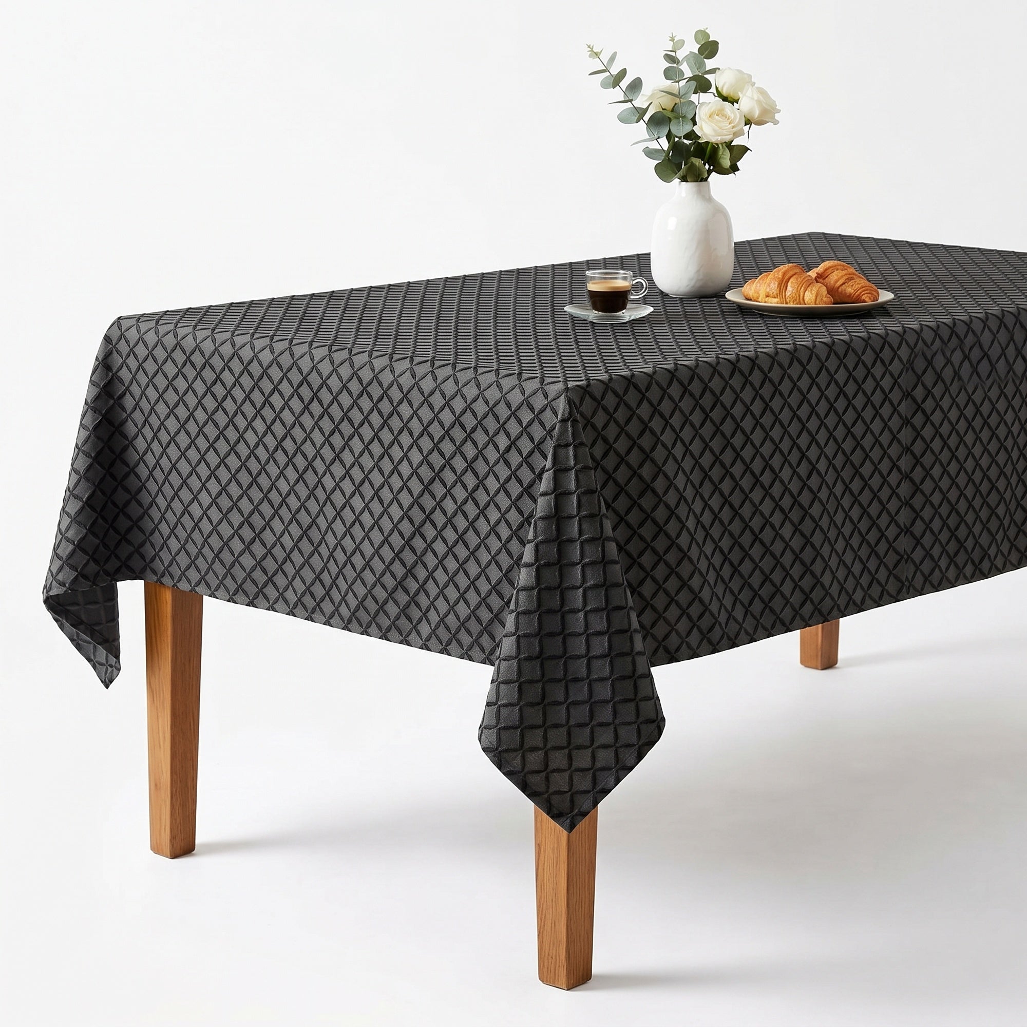 Times Table Charcoal Tablecloth