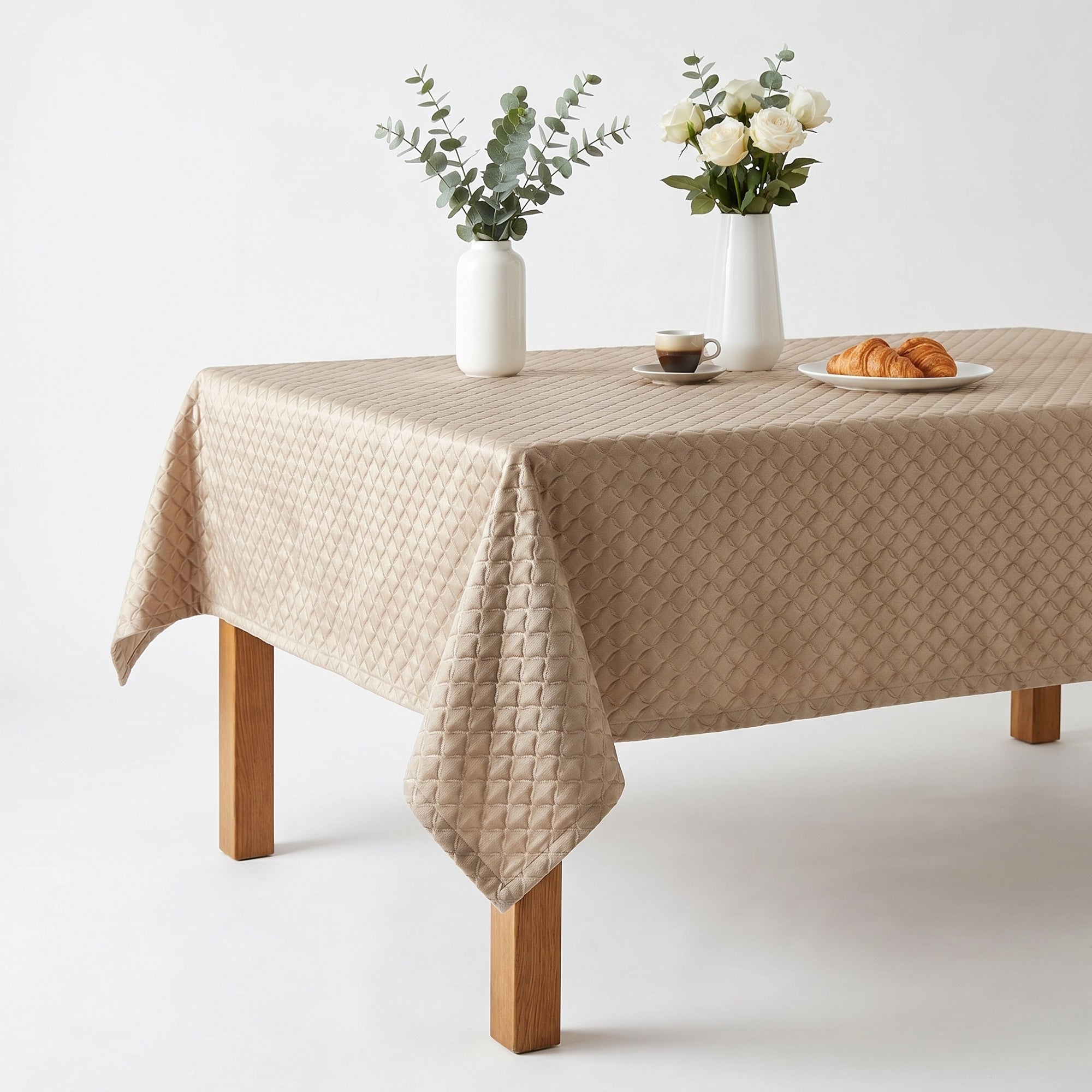 Times Table Taupe Tablecloth