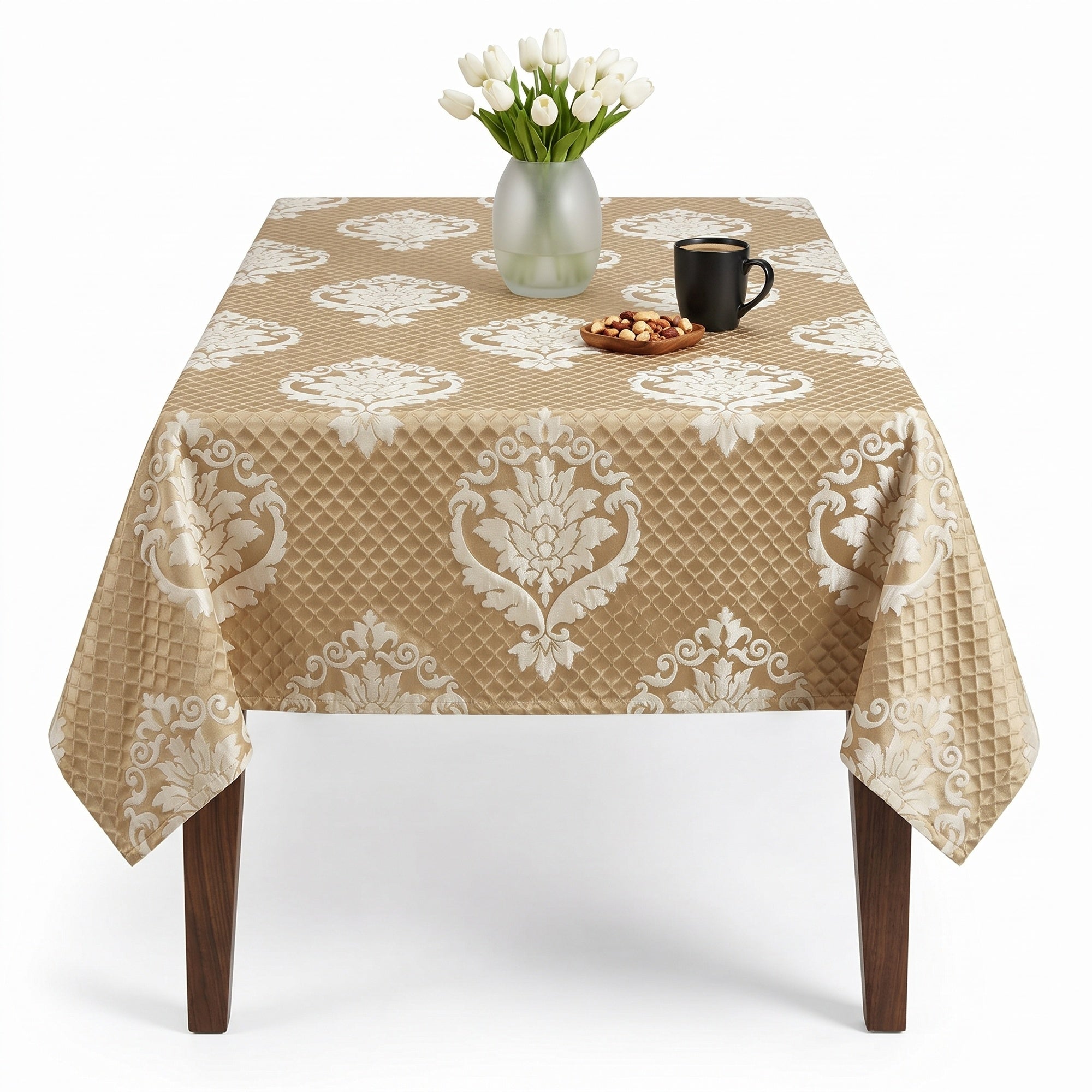 Times Taupe Tablecloth