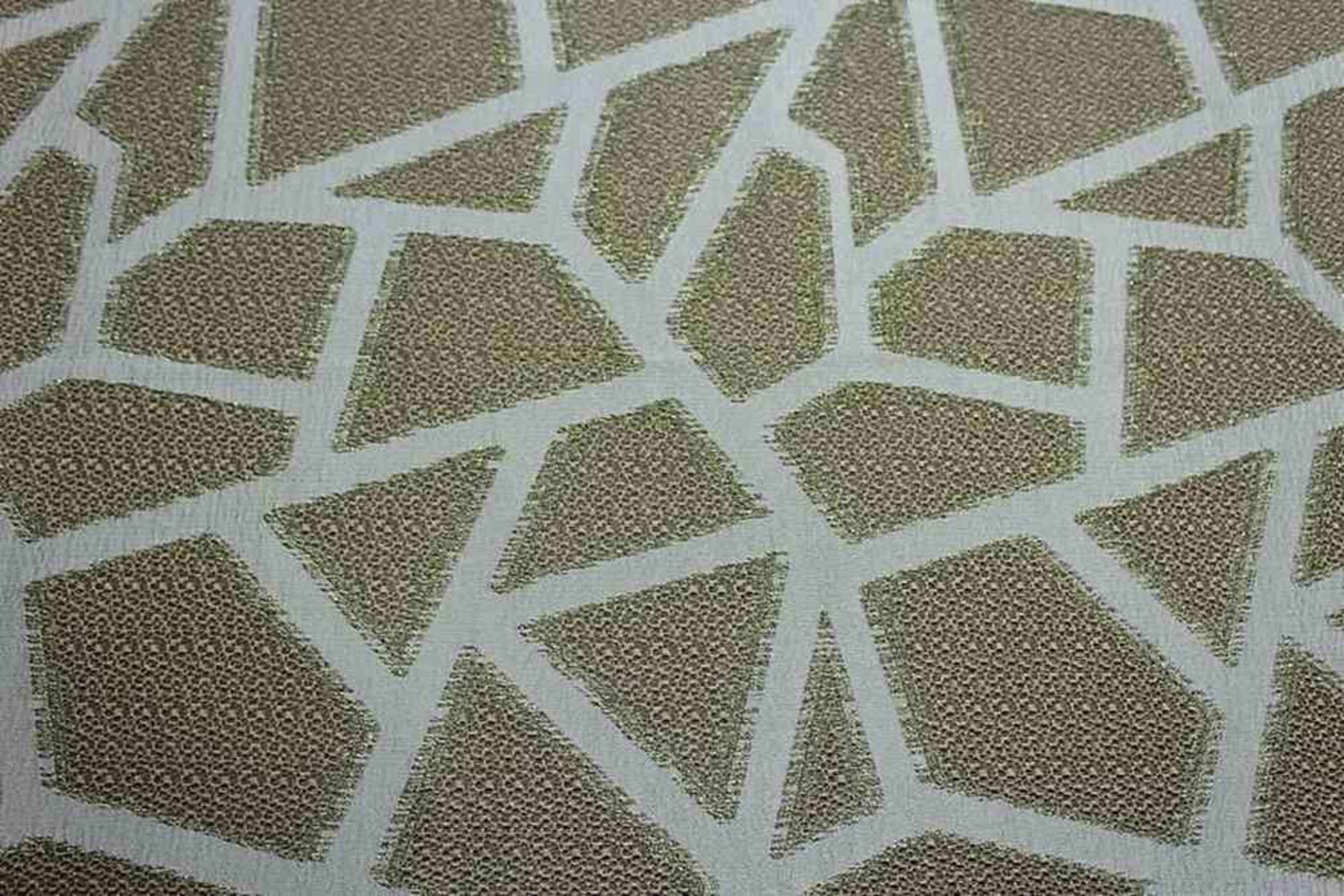 Gold Triangle Metallic Jacquard - Custom Tablecloths