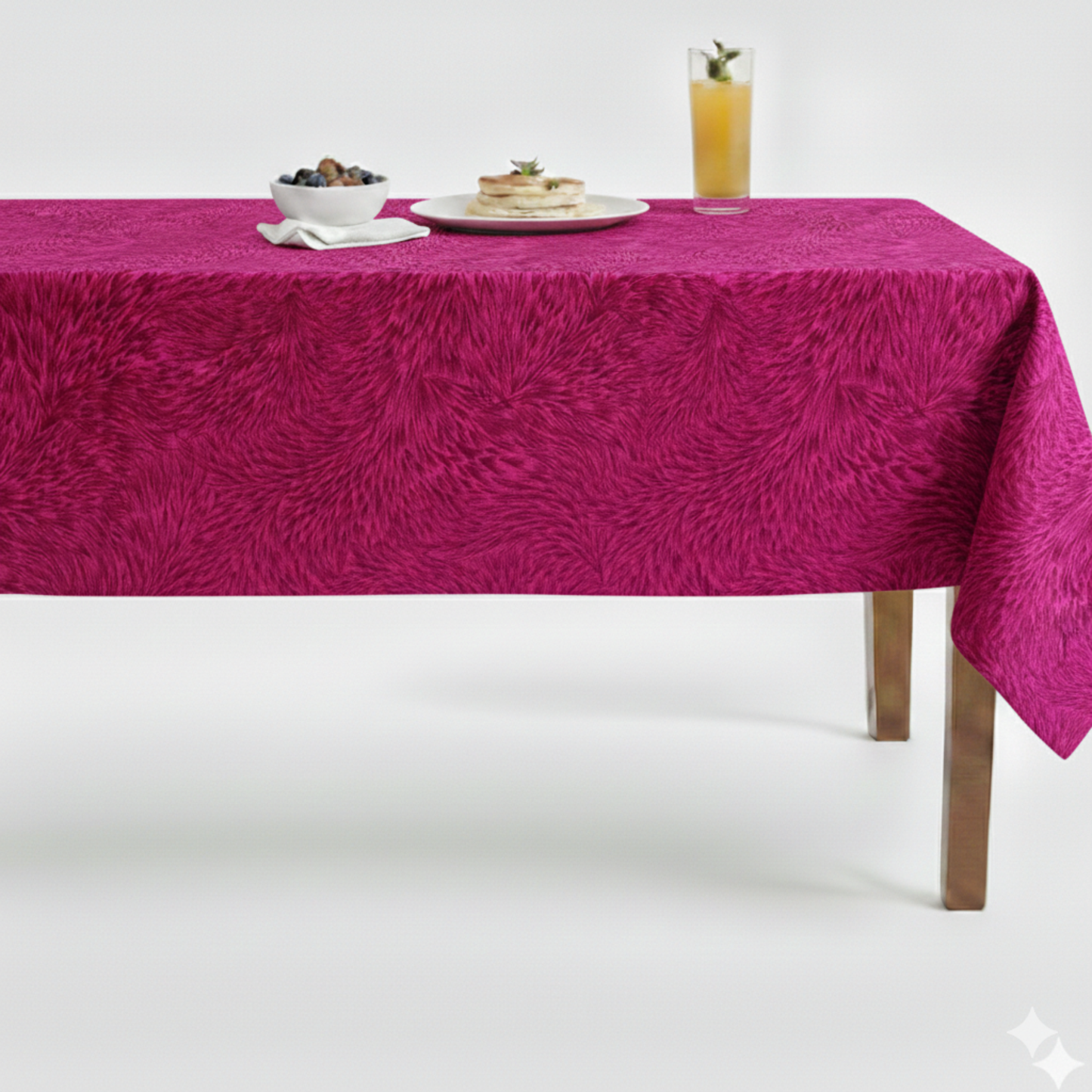 Red Huntsville Brocade Velvet Tablecloth –Red