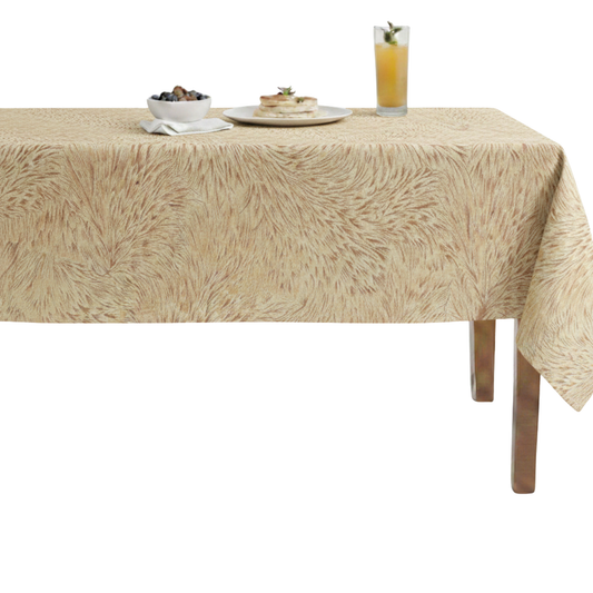 Huntsville Brocade Velvet Tablecloth – Gold
