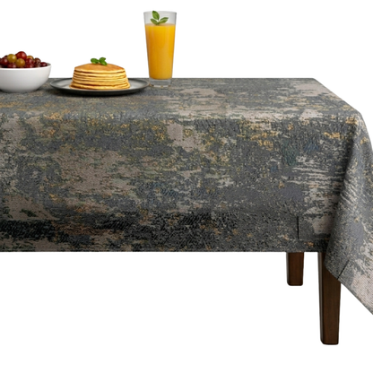 Stardust Metallic Jacquard Tablecloth - Teal