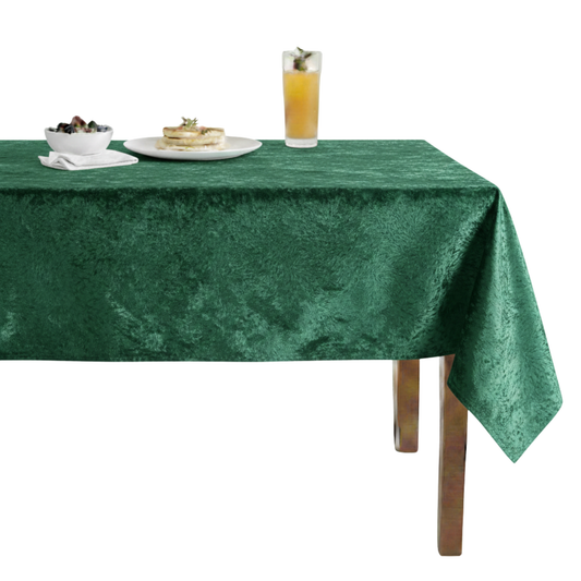 Riverdale Crushed Velvet Tablecloth – Hunter