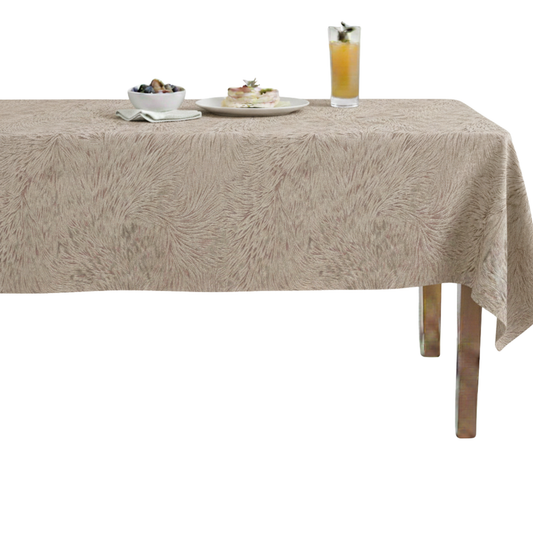 Huntsville Brocade Velvet Tablecloth – Silver