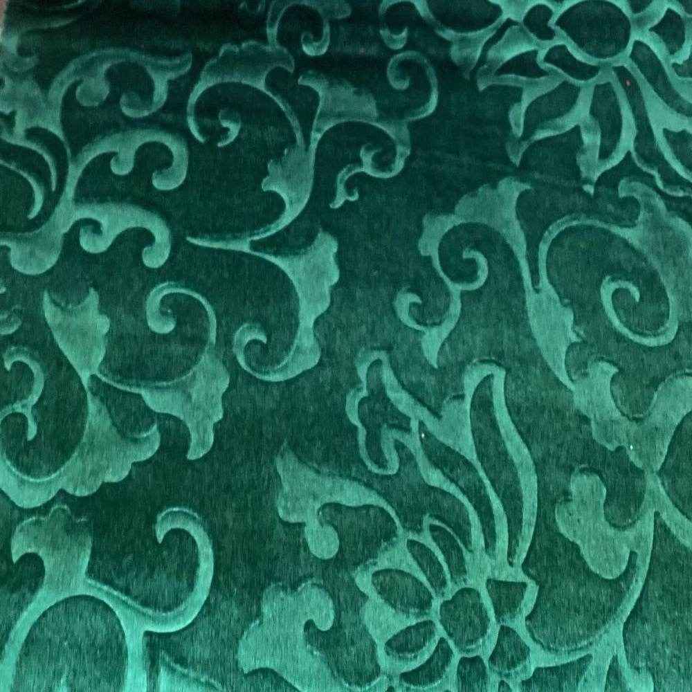 Forest Brocade Velvet Fabric by the Yard