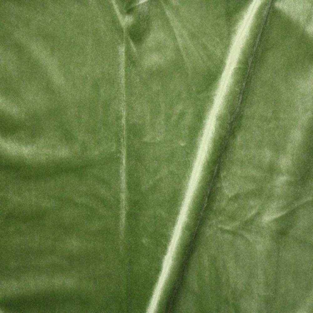 Apple Green Shiny Velvet Fabric by the Yard - 72 Inch Wide
