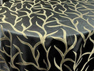 Black Vine tree Jacquard Fabric by the Yard - 115 Inch Wide