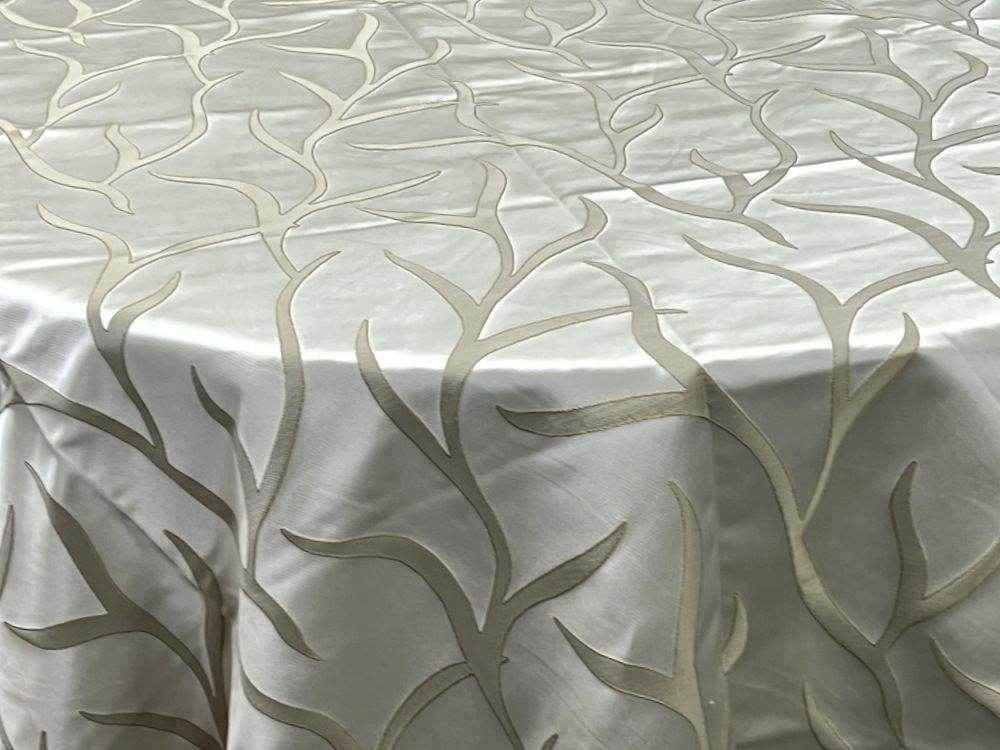 Soft Green Vine tree Jacquard Fabric by the Yard - 115 Inch Wide