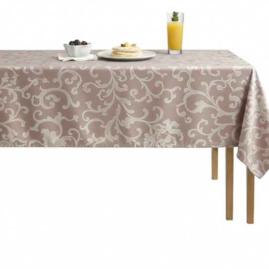 Vails Brocade Velvet Tablecloth - Blush