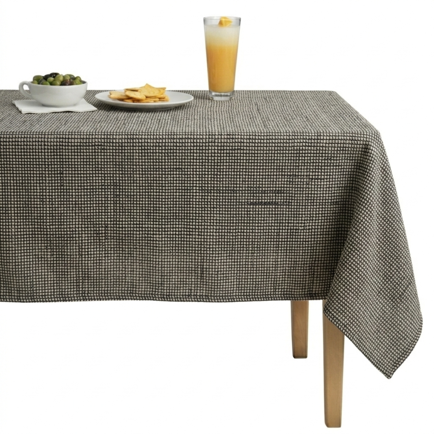 York Jacquard Textured Tablecloth - Mocha